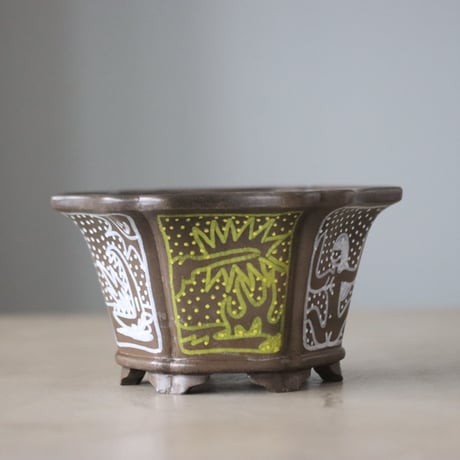 Yok Joaquin hand paint / 盆栽鉢 (6号鉢)  no.330/12