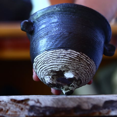 joint pot   安西桂   ×   安西岳郎   親子鉢〝土の子″  L ミミツキ  no.82393