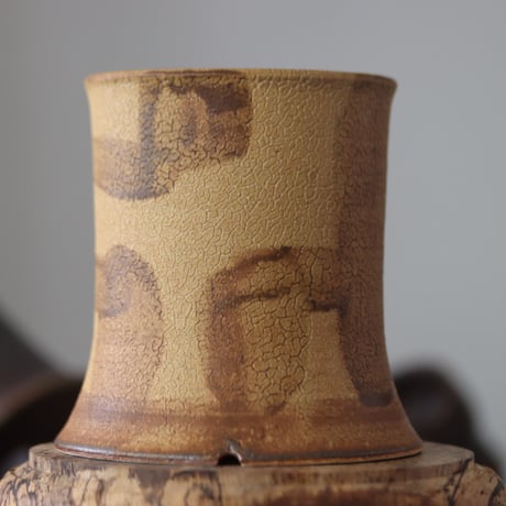 Masato Akutsu〝crack ocher″ / humanity pot    no.609-37