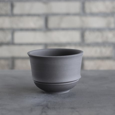 takero pot / ヤキシメ クロ (4号)   no.208-46