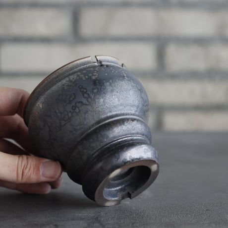 takero pot / mushikui / 炭化焼成 (3号)  no.531-89