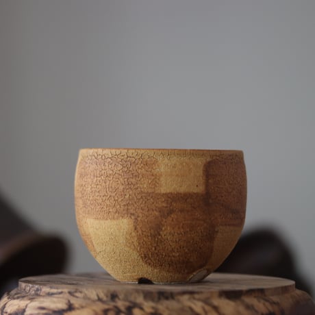 Masato Akutsu〝crack ocher″ / humanity pot    no.609-27