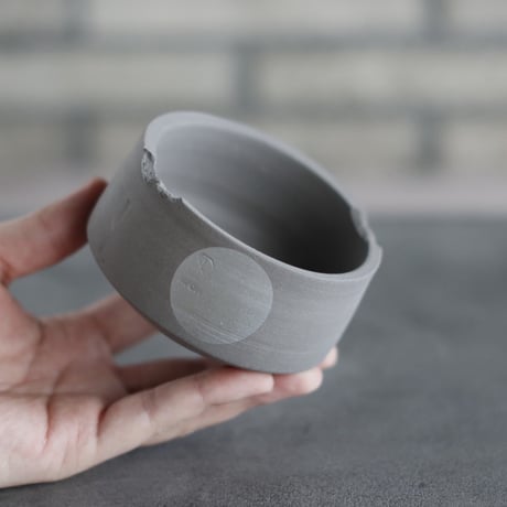 N/OH / コロ鉢 / smoky gray + Moon / XS (3号)   no.503-426