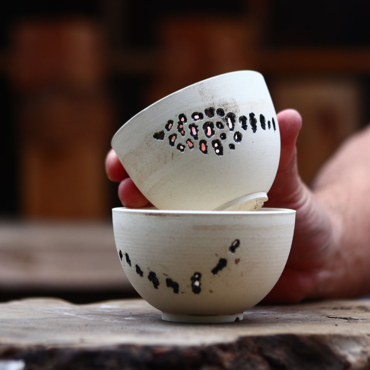 たけろうポット　ハク たけろうポット/ハク/ムシクイset (ボールS) no.402-114 | 芽の巣山