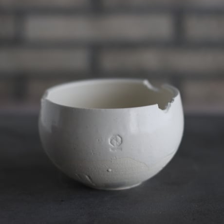 N/OH / コロ鉢-Strokes / White × White / SS (4号)  no.503-319