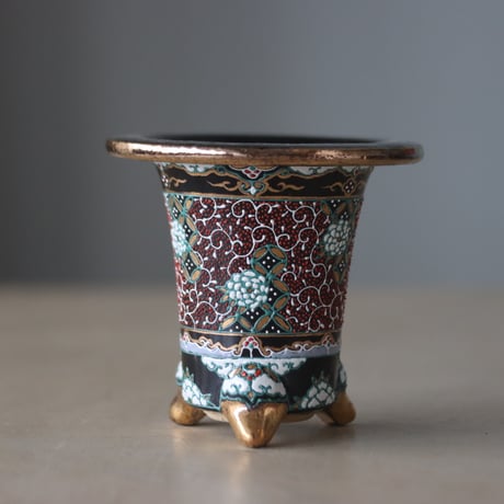 加茂黒 / 万年青鉢 (3.5号)　 no.406-165