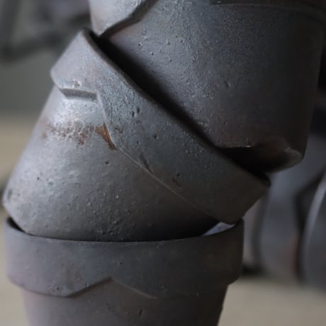 YAMABACHI var. takero pot / テツサビ / 3pieces  no.1006/82