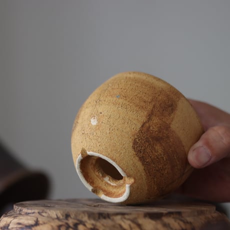 Masato Akutsu〝crack ocher″ / humanity pot    no.609-28
