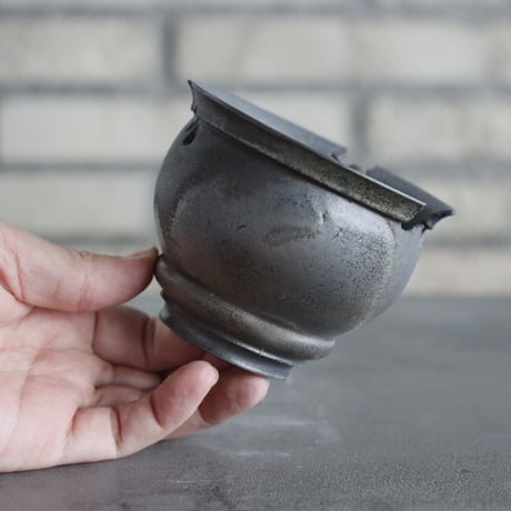 takero pot / mushikui / 炭化焼成 (3号)  no.531-93