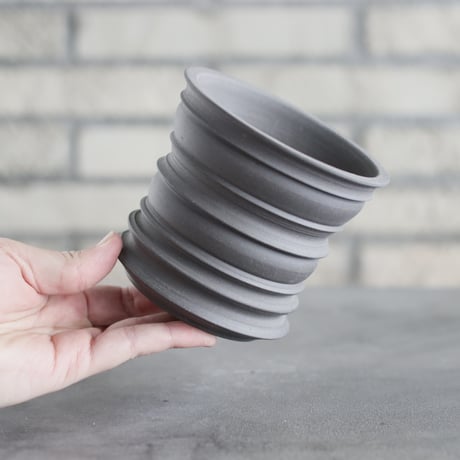 takero pot / ヤキシメ クロ (3.5号)   no.208-29