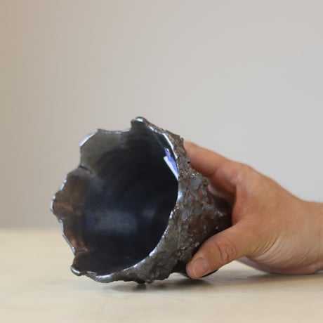 Yuta Uchida / black glaze monst (4号鉢)  no.330-45