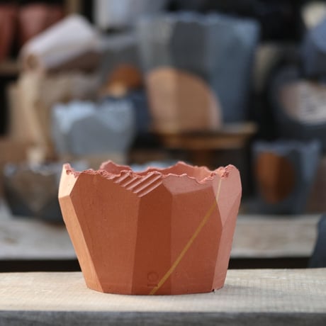 N/OH 澪標 / S / Persimmon + gold line   no.1211/110