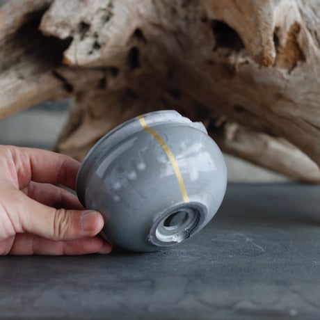 N/OH / コロ鉢 / Grey+Line / XS (3号)  no.504-178