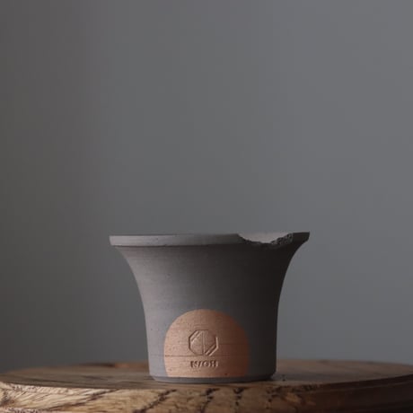 N/OH / コロ鉢 / Smoky gray + Moon / 2号   no.728-30