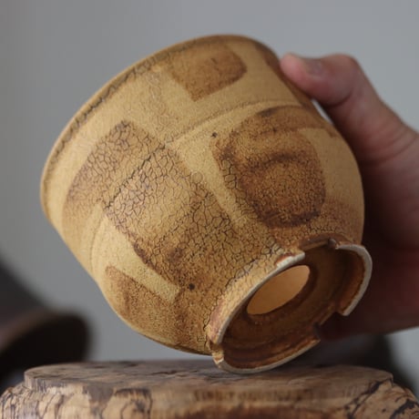 Masato Akutsu〝crack ocher″ / humanity pot    no.609-36