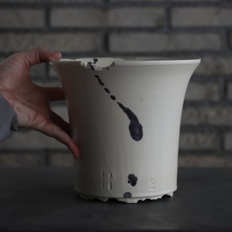 N/OH / ラン鉢 / dripping / W.呉 / L (7号)  no.215-19