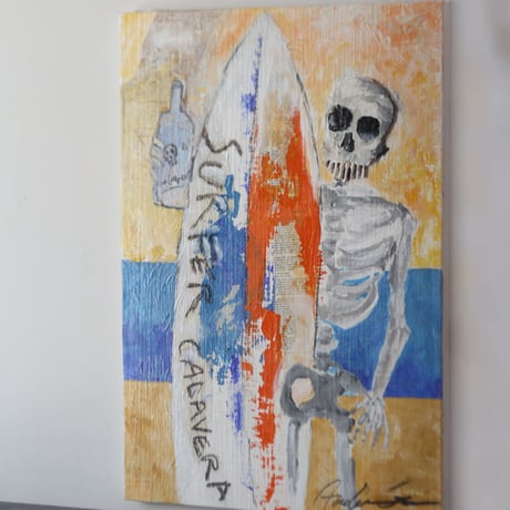 Andrew  Gemrich〝calavera″ アクリル絵画／humanity pot  no.1002A