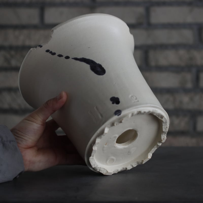 N/OH / ラン鉢 / dripping / W.呉 / L (7号) no.215-19