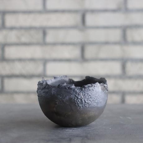 TAKERO POT / Chigiri / 炭化焼成 / L (4.5号)  no.308/15