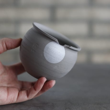 N/OH / コロ鉢 / smoky gray ＋ Moon / XS (3号)  no.1109-292