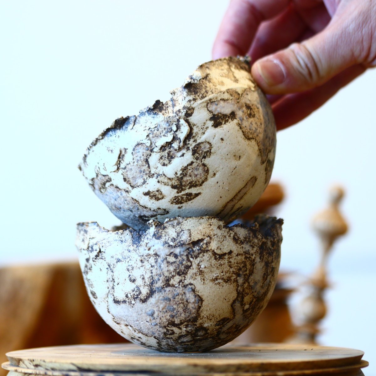 たけろうポット ちぎり白 SS たけろうポット / ちぎり/ 白サビ / S no