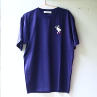 humanity×MENOSYAMA 【poorpatch T-shirt】GIRL&GRACILIUS (ネイビー) 予約販売
