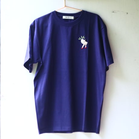 humanity×MENOSYAMA 【poorpatch T-shirt】GIRL&GRACILIUS (ネイビー) 予約販売