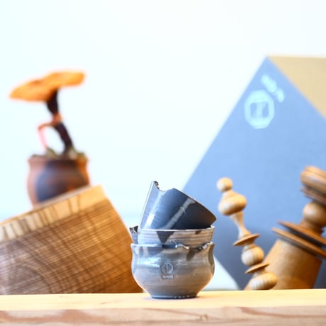 N/OH / コロ鉢 / RUNNY GREY / 2号 / 3pieces Set (box付き)   no.121005
