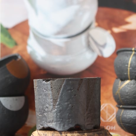 N/OH / コロ鉢 / RUNNY BLACK + Moon / S   no.1103-55