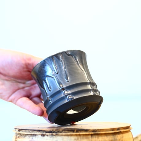 Yuta Uchida / black glaze / humanity pot    no.1231-5
