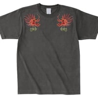humanity×MENOSYAMA 【poorpatch T-shirt】DRAGON×AGAVE  T（CHACOAL / MENOSYAMA limited color）予約販売