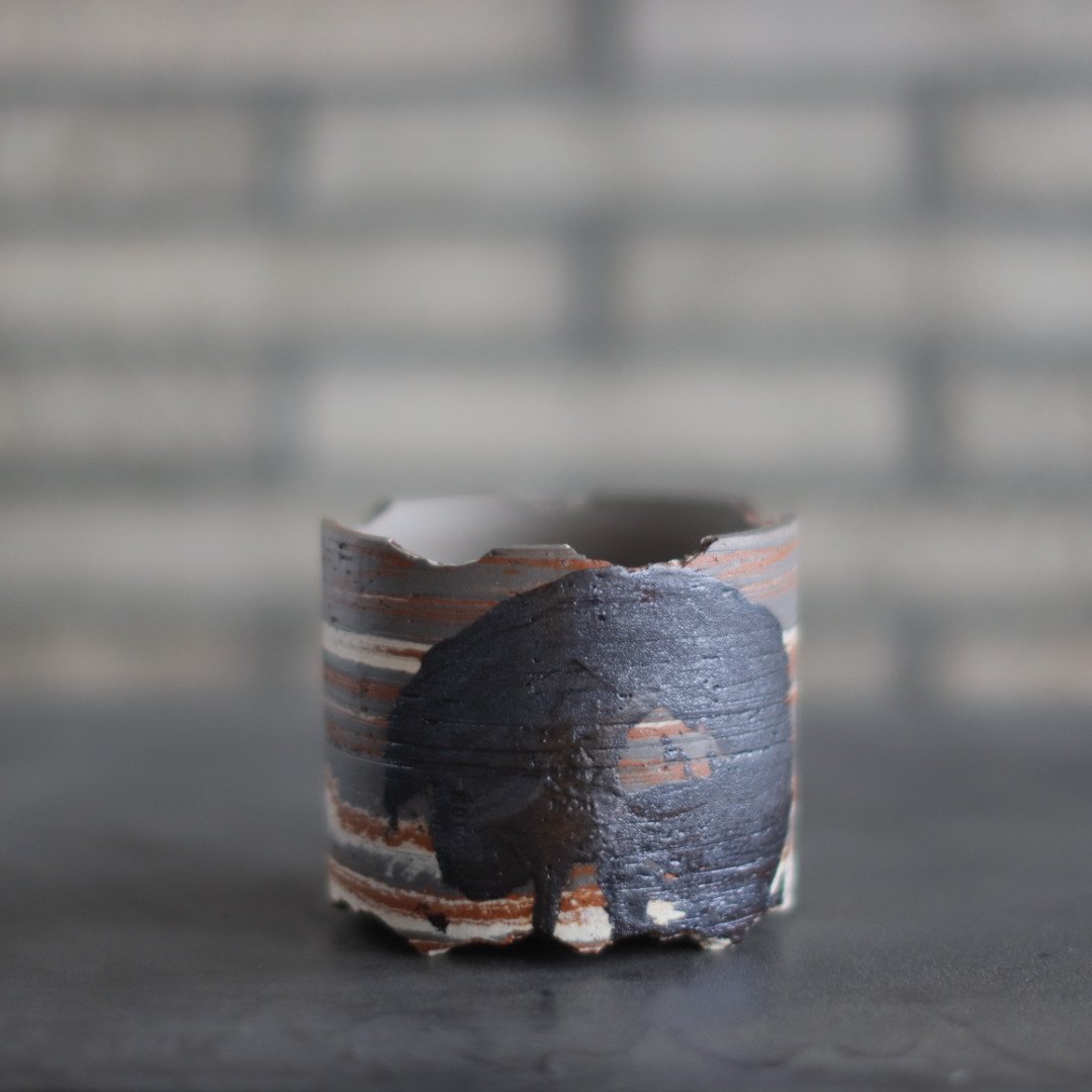 N/OH 鉢 MARBLE NOHBLE 証明書付き N/OH / コロ鉢 / MARBLE NOHBLE + Strokes / SS (3.5号