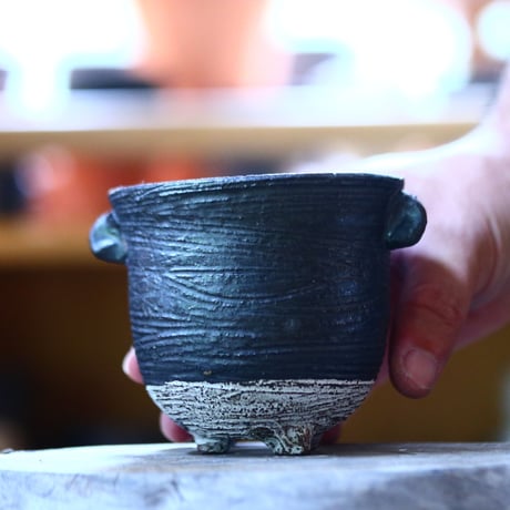 joint pot   安西桂   ×   安西岳郎   親子鉢〝土の子″ M ミミツキ  no.1018-37
