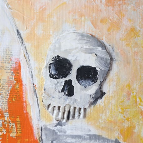 Andrew  Gemrich〝calavera″ アクリル絵画／humanity pot  no.1002A