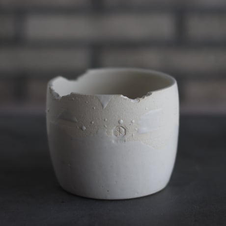 N/OH / コロ鉢-Strokes / White × White / SS (3.5号)  no.503-316