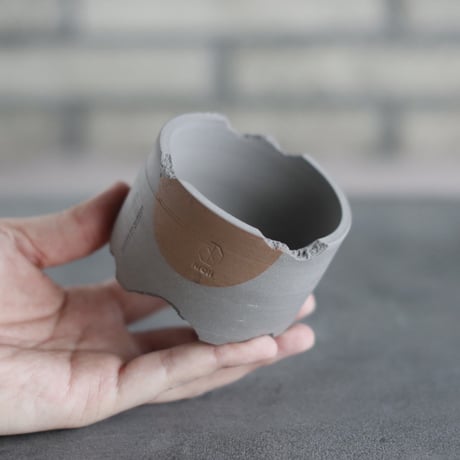 N/OH / コロ鉢 / smoky gray + Moon / XS (2.5号)   no.503-428