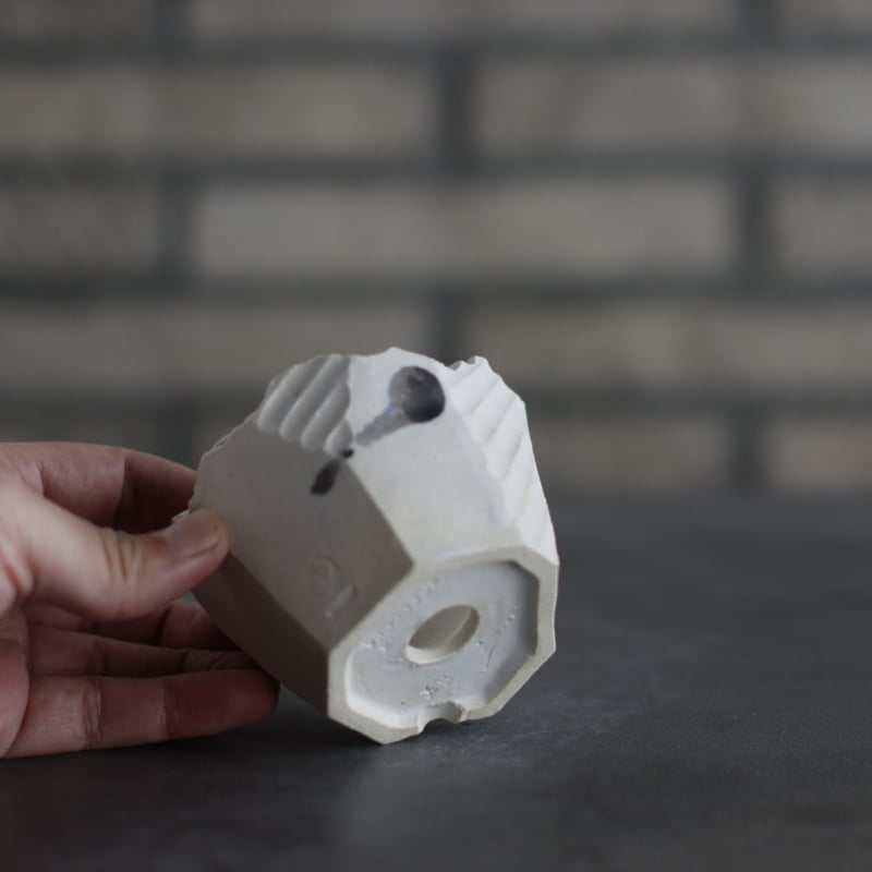 N/OH / 澪標 / white ＋ dripping (呉須) / XS (3号) no