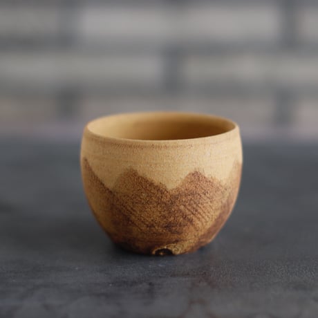 Masato Akutsu / crack ocher / humanity pot (3号)  no.824-25