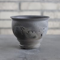takero pot / mushikui / 炭化焼成 (4号)  no.531-77