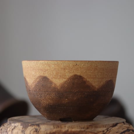 Masato Akutsu〝crack ocher″ / humanity pot    no.609-34
