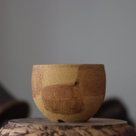 Masato Akutsu〝crack ocher″ / humanity pot    no.609-27