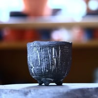 joint pot   安西桂   ×   安西岳郎   親子鉢〝土の子″  象嵌  S  no.1018-4