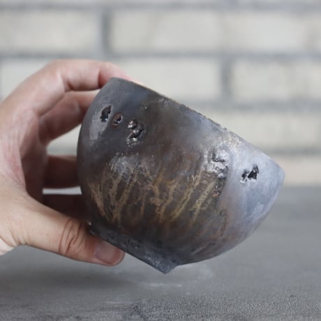 takero pot / mushikui / 炭化焼成 (3.5号)  no.531-91