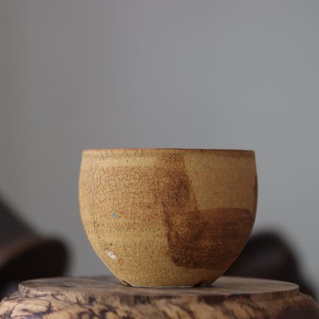 Masato Akutsu〝crack ocher″ / humanity pot    no.609-28