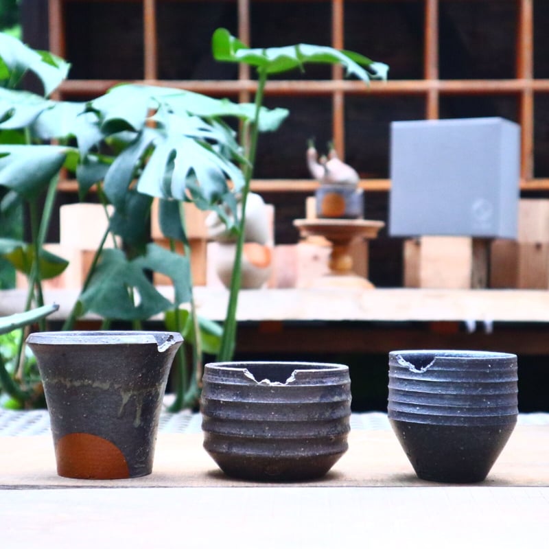 footage/N/OH 3点セット　コロ鉢 新作】N/OH コロ鉢3個セット / SS / BOX付き no.717/4 | 芽の巣山