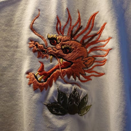 humanity×MENOSYAMA 【poorpatch T-shirt】DRAGON×AGAVE  T（WHITE）予約販売