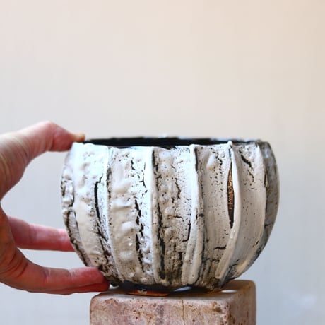 soso/礎礎 /Bowl /White Bubbles/L   no.212/WBL