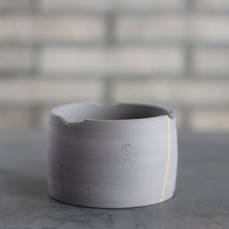 N/OH / コロ鉢 / smoky gray ＋ Line / SS (3.5号)  no.1109-285