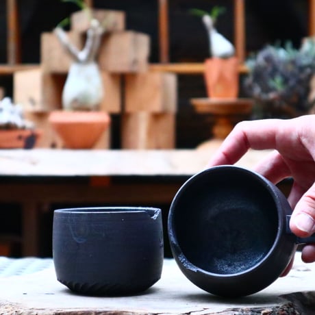 N/OH ／set CUP&POT／matt Black　    no.417/106