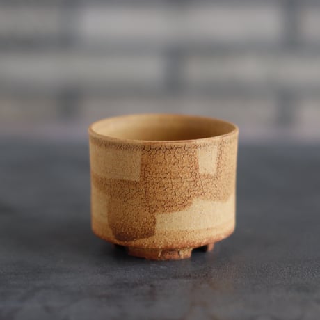 Masato Akutsu / crack ocher / humanity pot (2.5号)  no.824-32